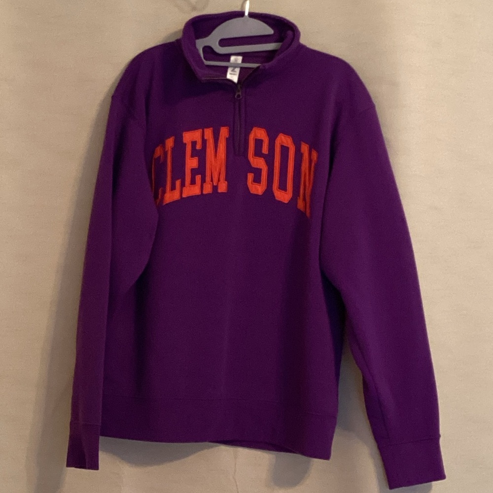 Clemson Purple Quarter-Zip Fleece Sweatshirt